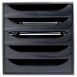   Irattároló, műanyag, 5 fiókos, EXACOMPTA "Ecobox ExoBlack", fekete