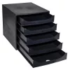 Irattároló, műanyag, 5 fiókos, EXACOMPTA "Ecobox ExoBlack", fekete