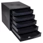   Irattároló, műanyag, 5 fiókos, EXACOMPTA "Ecobox ExoBlack", fekete