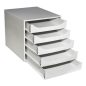   Irattároló, műanyag, 5 fiókos, EXACOMPTA "Ecobox Office", szürke