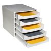 Irattároló, műanyag, 5 fiókos, EXACOMPTA "Ecobox Office", szürke
