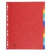 Regiszter, karton, A4+, 12 részes, EXACOMPTA, színes