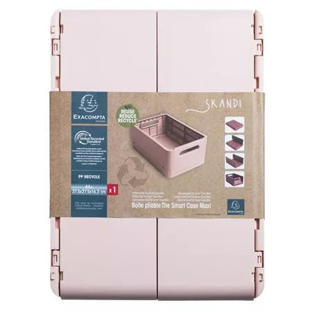 Tárolódoboz, A4+, összecsukható, EXACOMPTA "Skandi", nude