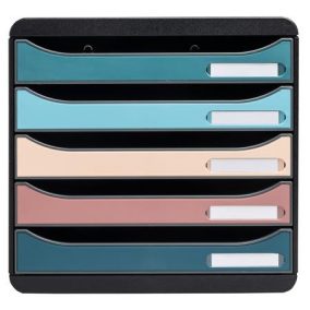   Irattároló, műanyag, 5 fiókos, EXACOMPTA "Big-Box Plus Skandi Iderama"