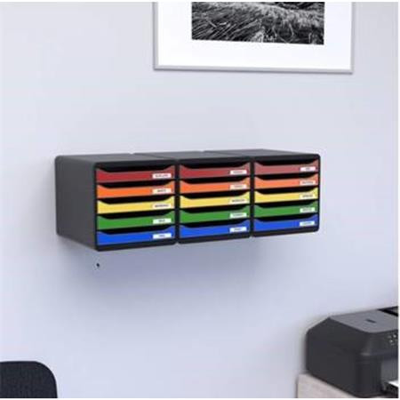 Irattároló, műanyag, 5 fiókos, EXACOMPTA "Big-Box Plus Iderama"