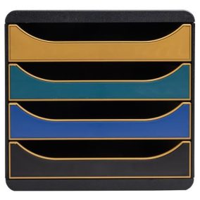   Irattároló, műanyag, 4 fiókos, EXACOMPTA "Big-Box Neo Deco"