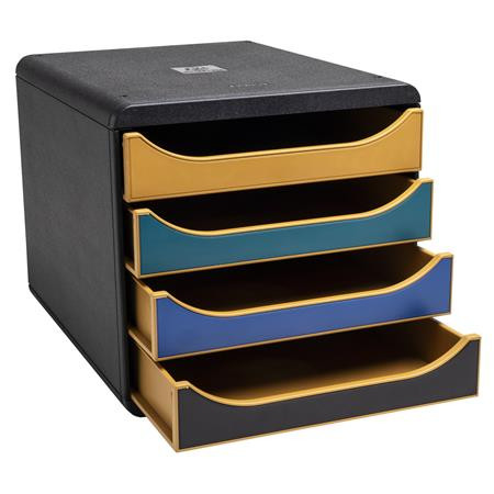 Irattároló, műanyag, 4 fiókos, EXACOMPTA "Big-Box Neo Deco"