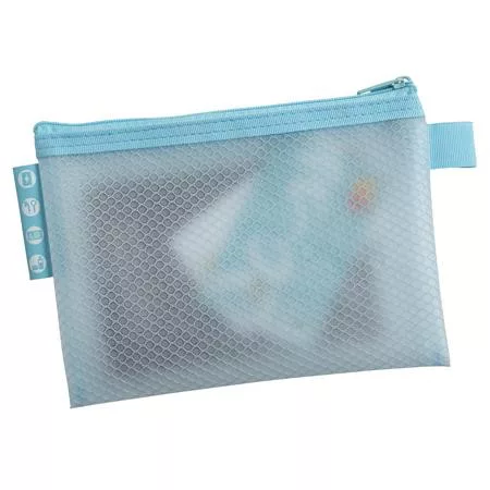 Rendszerező tasak, cipzáras, hálós, A6, EXACOMPTA "Chromaline Pastel", vegyes színek