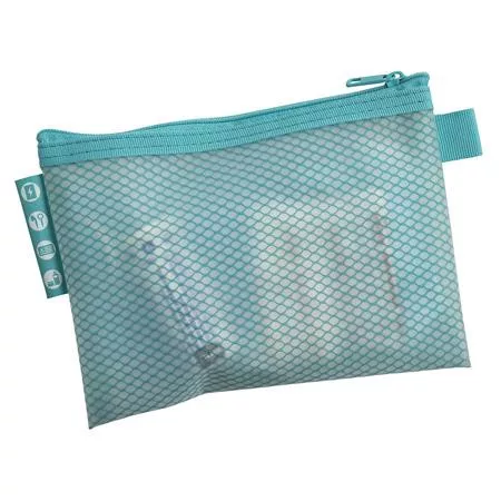 Rendszerező tasak, cipzáras, hálós, A6, EXACOMPTA "Chromaline Pastel", vegyes színek