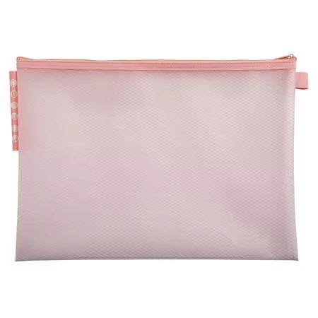 Rendszerező tasak, cipzáras, hálós, A4, EXACOMPTA "Chromaline Pastel", vegyes színek