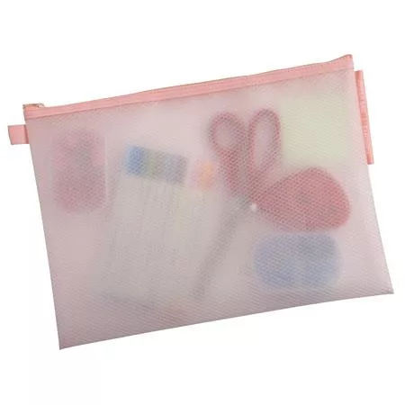 Rendszerező tasak, cipzáras, hálós, A4, EXACOMPTA "Chromaline Pastel", vegyes színek