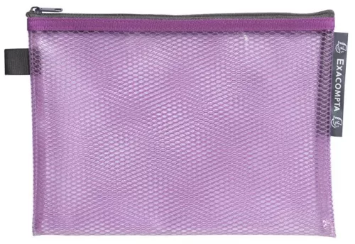 Rendszerező tasak, cipzáras, hálós, A5, EXACOMPTA "Pop'NCo", vegyes