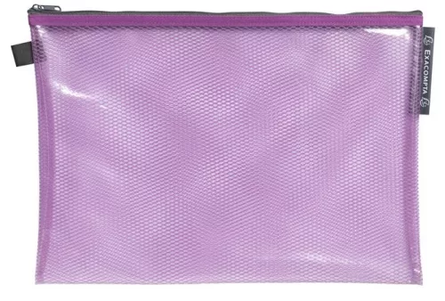 Rendszerező tasak, cipzáras, hálós, A4, EXACOMPTA "Pop'NCo", vegyes