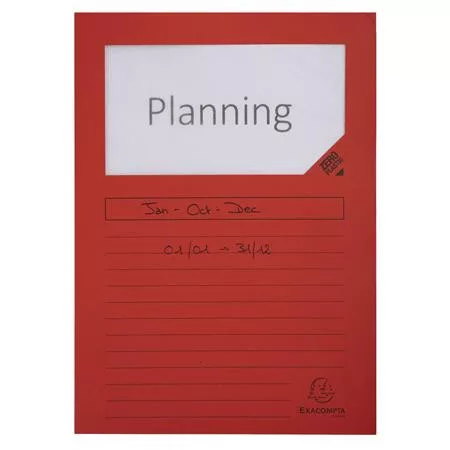 Mappa, ablakos, karton, EXACOMPTA "Forever®", piros