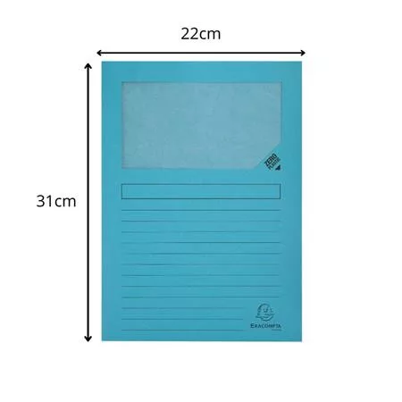 Mappa, ablakos, karton, EXACOMPTA "Forever®", kék