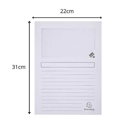 Mappa, ablakos, karton, EXACOMPTA "Forever®", fehér