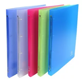   Gyűrűs könyv, 4 gyűrű, 20 mm, A4, PP, EXACOMPTA "Chromaline", vegyes színek