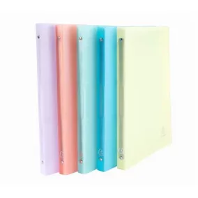   Gyűrűs könyv, 4 gyűrű, 20 mm, A4, PP, EXACOMPTA "Chromaline", vegyes pasztell színek