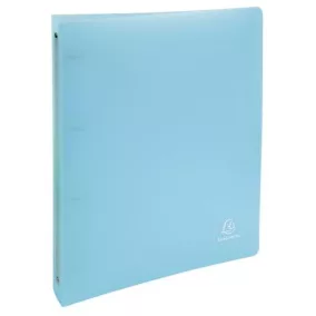   Gyűrűs könyv, 4 gyűrű, 40 mm, A4, PP, EXACOMPTA, pasztell kék