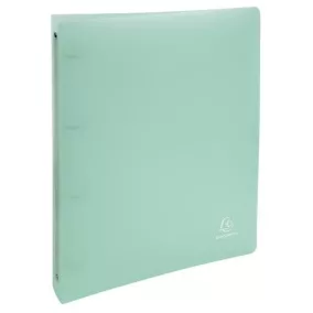   Gyűrűs könyv, 4 gyűrű, 40 mm, A4, PP, EXACOMPTA, pasztell zöld