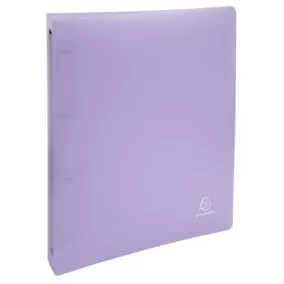   Gyűrűs könyv, 4 gyűrű, 40 mm, A4, PP, EXACOMPTA, pasztell lila