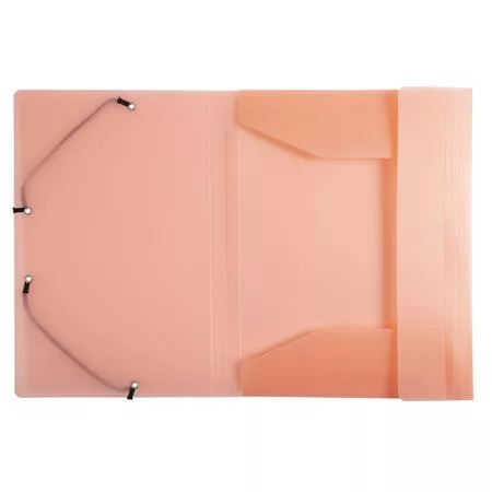 Gumis mappa, PP, A4, EXACOMPTA "Chromaline Pastel", korall