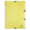Gumis mappa, PP, A4, EXACOMPTA "Chromaline Pastel", sárga