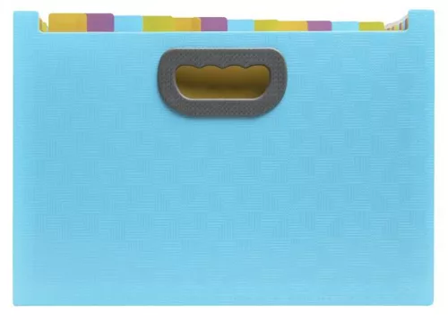 Harmonika irattartó, A4, PP, 24 rekeszes, EXACOMPTA "Pop'NCo", ciánkék