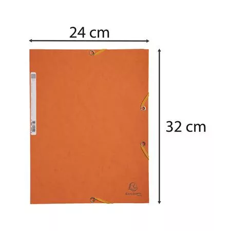 Gumis mappa, prespán, A4, EXACOMPTA, narancs