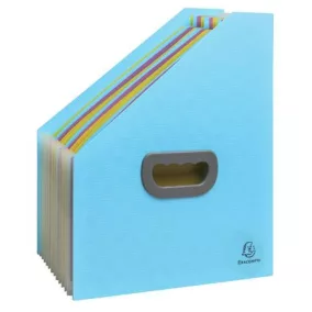   Harmonika iratpapucs, 265x325 mm, PP, 12 rekeszes, EXACOMPTA "Pop'NCo", ciánkék