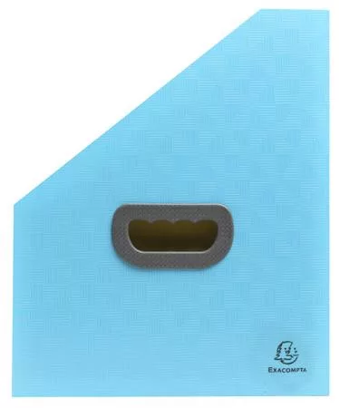 Harmonika iratpapucs, 265x325 mm, PP, 12 rekeszes, EXACOMPTA "Pop'NCo", ciánkék