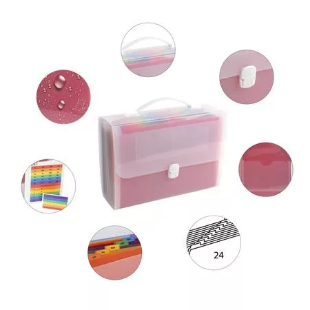 Harmonikatáska, 330x290 mm, PP, 24 rekesz, EXACOMPTA