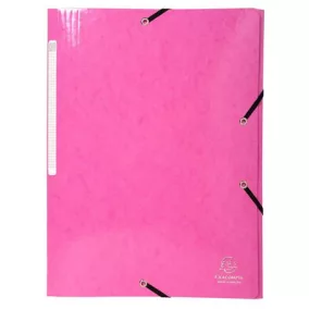 Gumis mappa, karton, A4, EXACOMPTA "Iderama", pink
