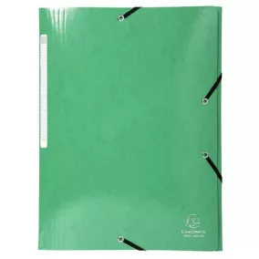   Gumis, mappa, karton, A4, EXACOMPTA "Iderama", sötét zöld