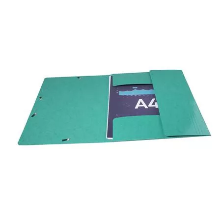 Gumis, mappa, karton, A4, EXACOMPTA "Iderama", sötét zöld