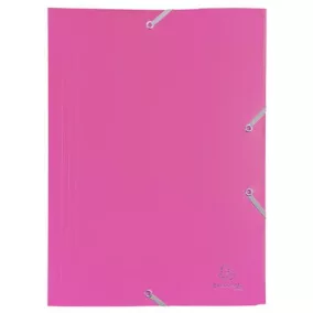 Gumis mappa, PP, A4, EXACOMPTA "Opak", fukszia
