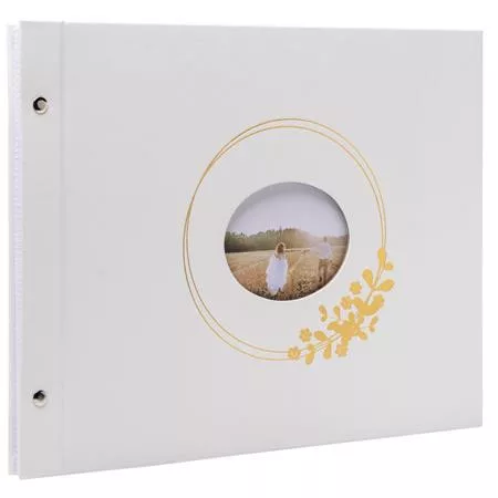 Fotóalbum, csavarozott gerincű, 37x29 cm, 20 lap, EXACOMPTA "Ringflower"