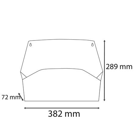 Fali rendszerező, 1 rekeszes, fekvő, 38,2x28,9x7,2 cm, EXACOMPTA "Autentik", kékesszürke