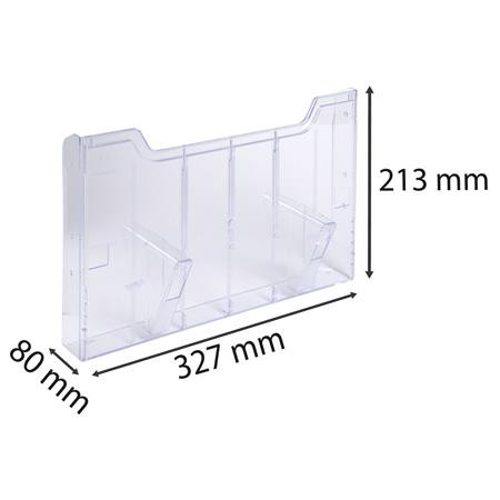 Katalógustartó fali elem, A4, fekvő, EXACOMPTA "Office", áttetsző