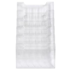   Katalógustartó, fali, A4, fekvő, 6 rekeszes, EXACOMPTA "Office", áttetsző