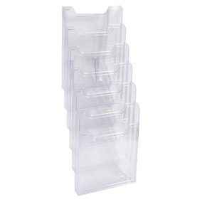   Katalógustartó, fali, A4, álló, 6 rekeszes, EXACOMPTA "Office", áttetsző