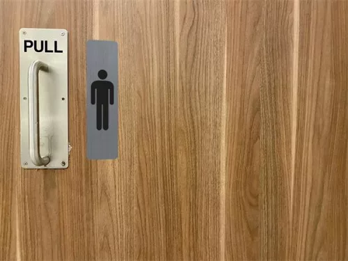 Információs tábla, öntapadó,4,4x16,5 cm, alumíniumhatású, EXACOMPTA, "Női"