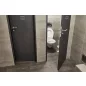   Információs tábla, öntapadó, 7,5x7,5 cm, alumíniumhatású, EXACOMPTA, "WC"