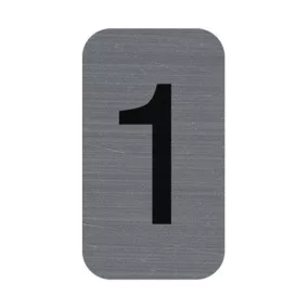   Információs tábla, öntapadó, 2,5x4,4 cm, alumíniumhatású, EXACOMPTA, 1-es