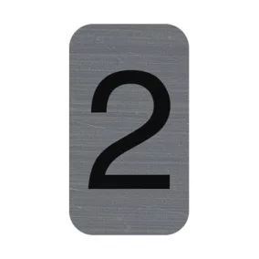   Információs tábla, öntapadó, 2,5x4,4 cm, alumíniumhatású, EXACOMPTA, 2-es