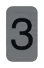 Információs tábla, öntapadó, 2,5x4,4 cm, alumíniumhatású, EXACOMPTA, 3-as