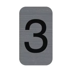   Információs tábla, öntapadó, 2,5x4,4 cm, alumíniumhatású, EXACOMPTA, 3-as