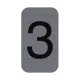 Információs tábla, öntapadó, 2,5x4,4 cm, alumíniumhatású, EXACOMPTA, 3-as