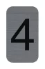 Információs tábla, öntapadó, 2,5x4,4 cm, alumíniumhatású, EXACOMPTA, 4-es