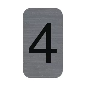   Információs tábla, öntapadó, 2,5x4,4 cm, alumíniumhatású, EXACOMPTA, 4-es